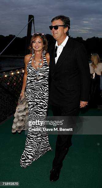 Maya Flick and her partner attend the Party Belle Epoque hosted by The Royal Parks Foundation and champagne brand Perrier-Jouet, at the Lido Lawns in...