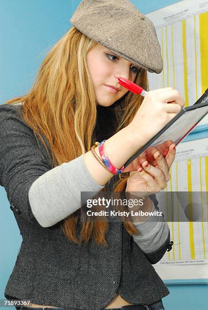 Universal Motown/Blackground recording artist JoJo signs autographs at J-14's ''Back-to-School shopping spree with JoJo'' at the Astor Place KMart...