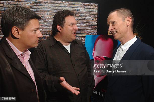 Chief content advisor for Netflix Ted Sarandos, director Jeff Garlin and filmmaker John Waters attend the afterparty for "This Filthy World" at Lobby...
