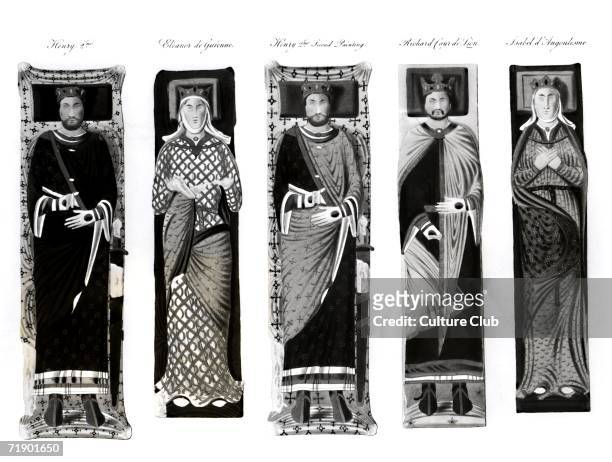 Effigies of Henry II Eleanor of Aquitaine Richard Coeur de Lion and Isabel d'Angoulesme