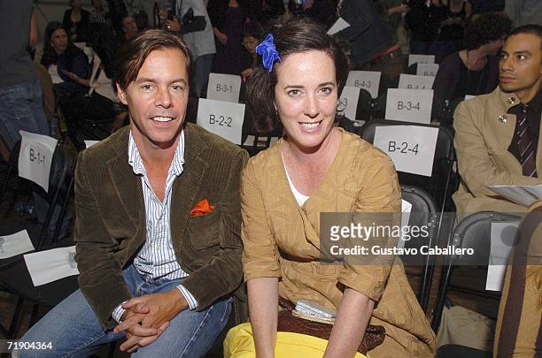 Andy and Kate Spade pose at the Three As Four Summer 2007 show on September 15, 2006 in New York City.