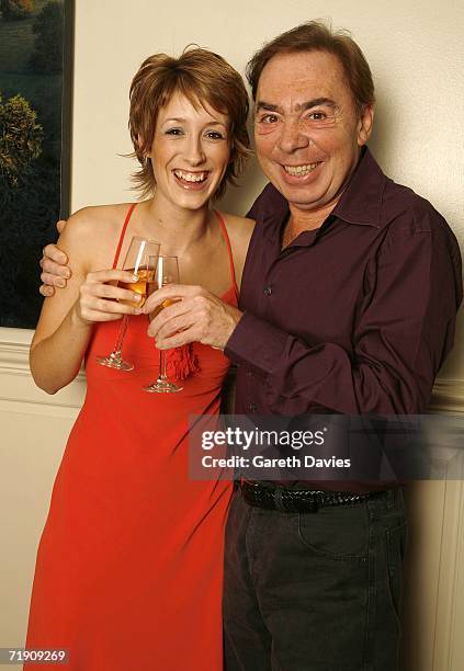 Andrew Lloyd Webber poses with Connie Fisher, winner of "How Do you solve a problem like Maria" on September 13, 2006 in London, England. The BBC's...