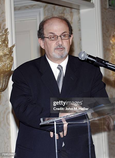 Salman Rushdie, Honoree,attends The American Jewish Congress's "Profiles In Courage" Voices Of Muslim Reformers In The Modern World Honoring Salman...