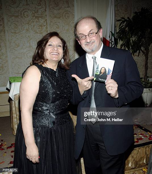 Nonie Darwish, Honoree and Salman Rushdie, Honoree,attend The American Jewish Congress's "Profiles In Courage" Voices Of Muslim Reformers In The...