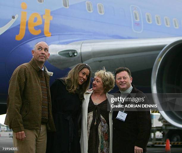 The United States Ryder Cup golf team captain Tom Lehman and his partner Melissa are met by European team captain Ian Woosnam and his partner Glen as...