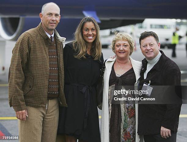 Europen team captain Ian Woosnam and his wife Glendryth Woosnam welcome USA team captain Tom Lehman and his wife Melissa prior to the 2006 Ryder Cup...