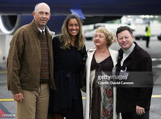 Europen team captain Ian Woosnam and his wife Glendryth Woosnam welcome USA team captain Tom Lehman and his wife Melissa prior to the 2006 Ryder Cup...
