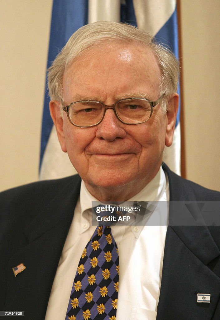 American billionaire Warren Buffett look