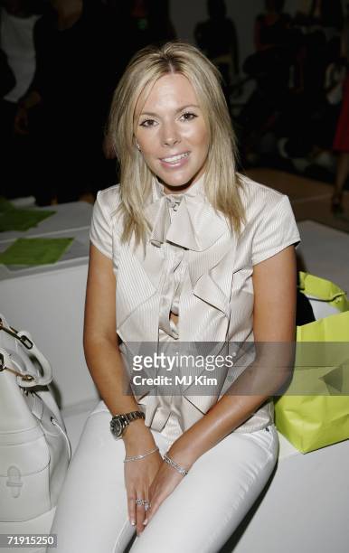 Footballer John Terry's girlfriend Toni Poole is seen at the Gharani Strok Fashion show as part of London Fashion Week Spring/Summer 2007 in the BFC...