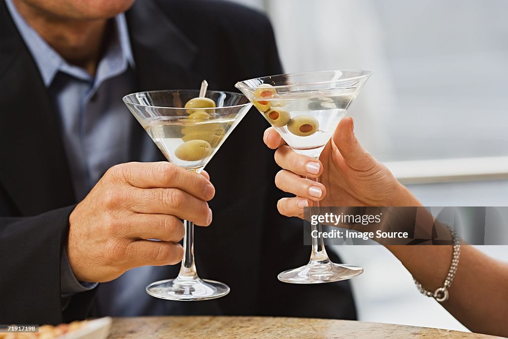 Couple with martinis