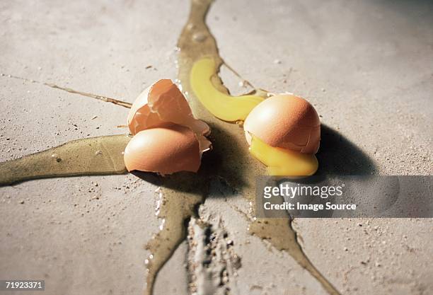 a broken egg - broken egg bildbanksfoton och bilder