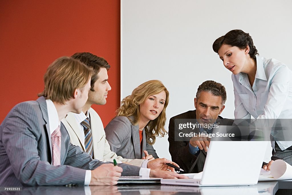 Businesspeople discussing ideas