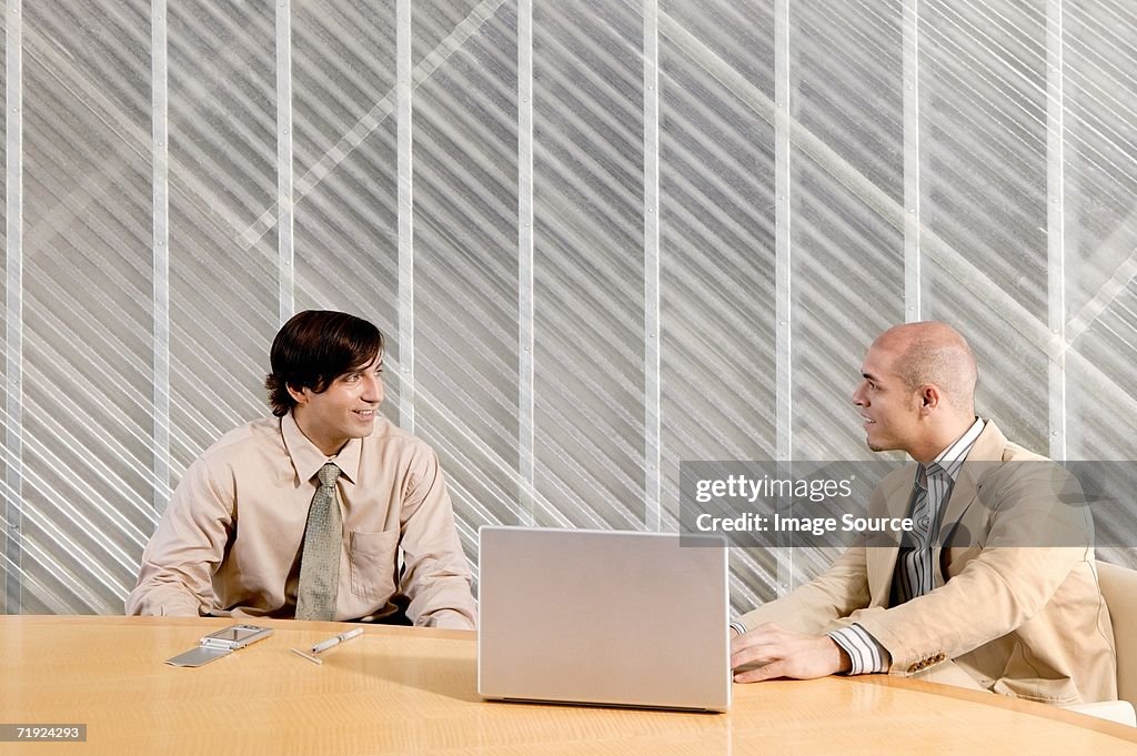 Colleagues talking