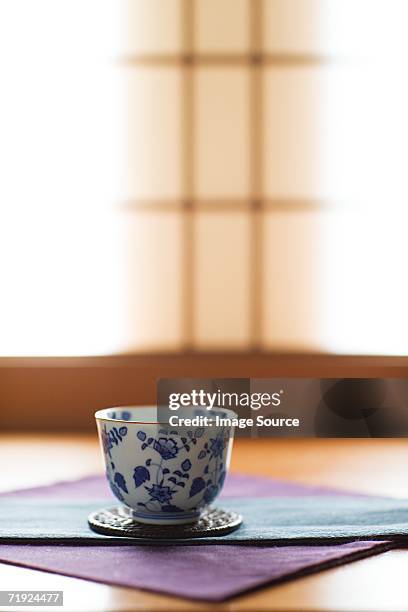 tea ceremony - japanese tea cup stock pictures, royalty-free photos & images