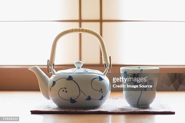 tea ceremony - japanese tea cup stock pictures, royalty-free photos & images
