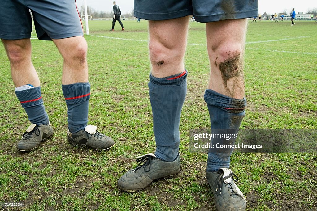 Legs of footballers