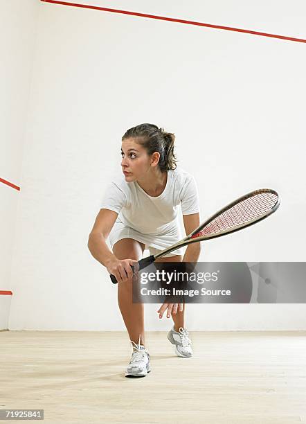 female squash player - squash game stock pictures, royalty-free photos & images