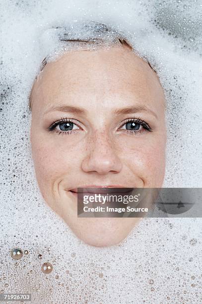 face of woman in the bath - caucasian appearance photos stock pictures, royalty-free photos & images