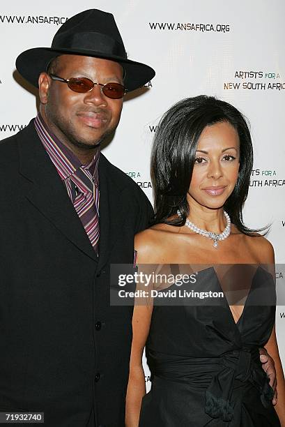 Musician Jimmy Jam and his wife Lisa Padilla attend Archbishop Desmond Tutu's 75 birthday gala fundraiser, "Tutu - One Amazing Night of Celebration",...