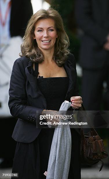 Alison McGinley smiles as USA and European team wives prepare to travel to The Curragh racecourse for the Wives Race Day prior to the start of the...