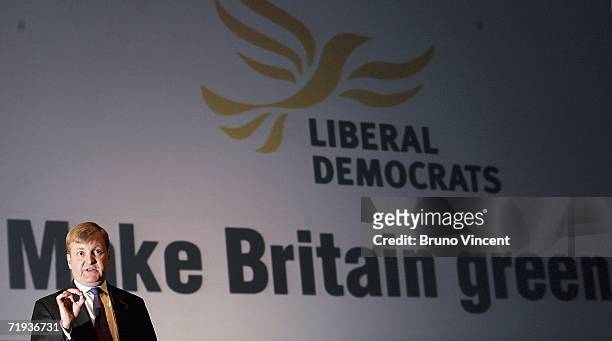 Former leader of the Liberal Democrats, Charles Kennedy, delivers his speech to delegates on September 19, 2006 in Brighton, England. This was his...