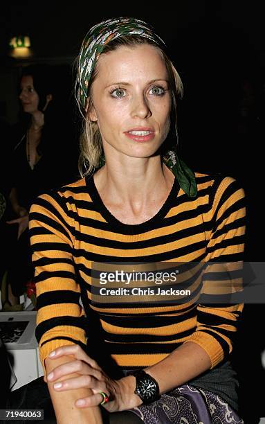 Model Laura Bailey attends the Biba Fashion Show at the BFC tent on September 19, 2006 in London, England