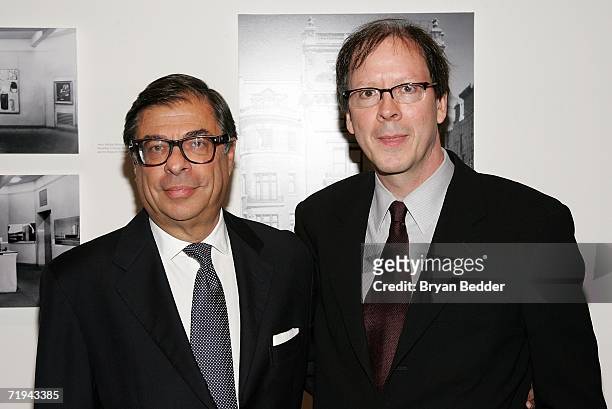 Bob Colacello and Ric Burns arrive at the private screening of "Andy Warhol: A Documentary Film" on September 19, 2006 in New York City.