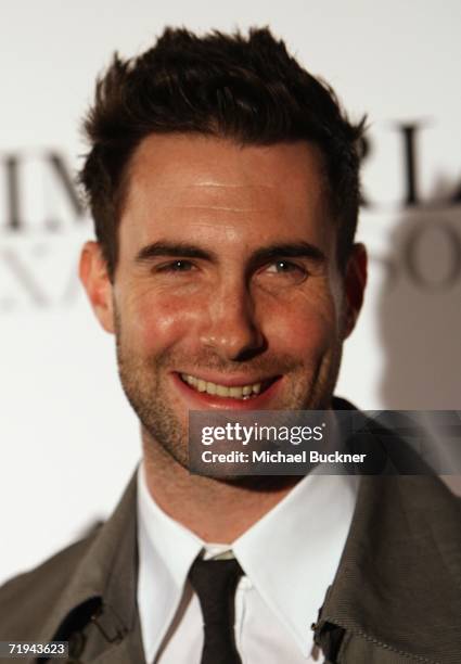 Singer Adam Levine arrives at the CD release party of Justin Timberlake's "FUTURESEX/LOVESOUNDS at Miauhaus Studios on September 19, 2006 in Los...