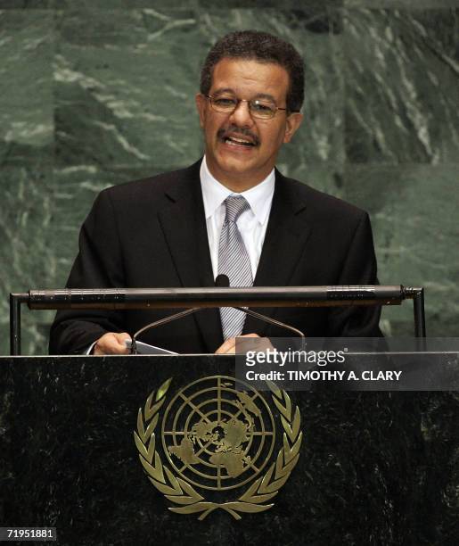 Leonel Fernandez Reyna, President of the Dominican Republic, addresses the 61st session of the United Nations General Assembly in New York 20...