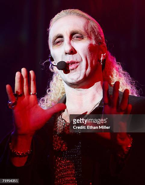 Twisted Sister singer Dee Snider speaks during a news conference at The Joint inside the Hard Rock Hotel & Casino September 20, 2006 in Las Vegas,...