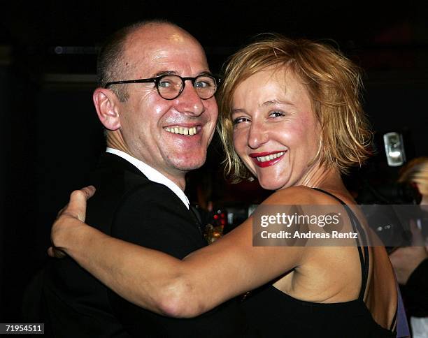 Actor Ulrich Muehe and his wife Susanne Lothar attend the "Goldene Henne" awards after show party at the Friedrichstadtpalast on September 20, 2006...