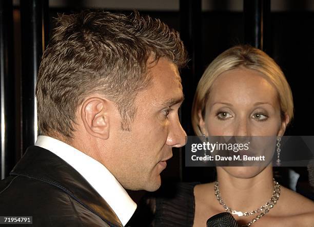 Chelsea football player Andriy Shevchenko and his wife Kristen Pazik attend the book launch party for 'Sheva,' a biography by footballer Andriy...