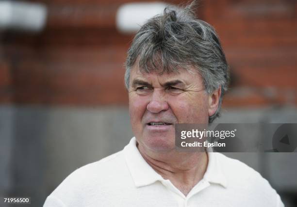 Guus Hiddink, the head coach of the Russian National football team, is pictuerd in Moscow on August 13, 2006 in Russia.