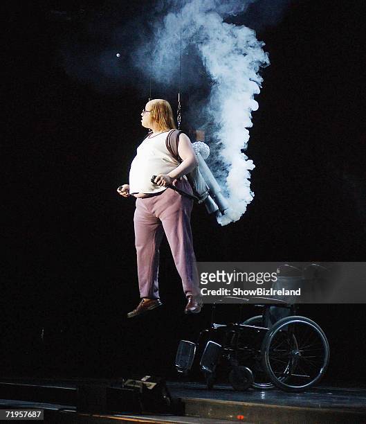 Little Britain star Matt Lucas performs as his character Andy at the Point Theatre on September 20, 2006 in Dublin, Ireland.