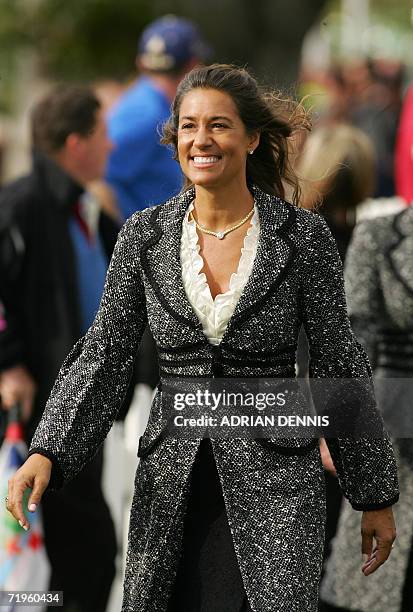 Melissa Lehman, wife of United States Ryder Cup captain Tom Lehman, arrives for the opening ceremony of the 2006 Ryder Cup at the K Club in Straffan,...