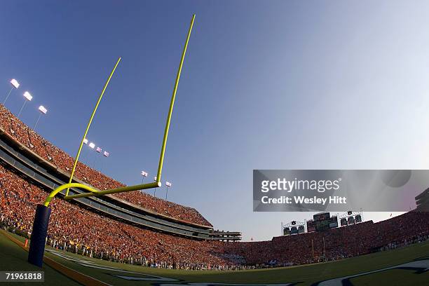 Goal post during a game versus the Auburn Tigers and the LSU Tigers on September 16, 2006 at Jordan-Hare Stadium in Auburn, Alabama. The Auburn...