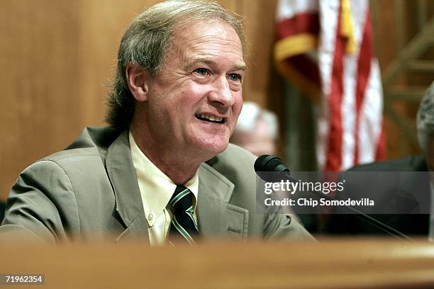 Senate Foreign Relations Committee member Sen. Lincoln Chafee asks questions during a full committee hearing on Capitol Hill September 21, 2006 in...