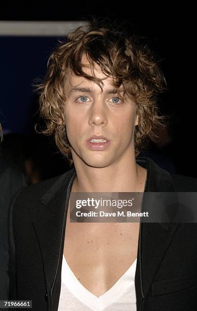 Johnny Borrell of Razorlight attends the fashion show and party to celebrate the launch of Emporio Armani RED collection, at Earls Court on September...