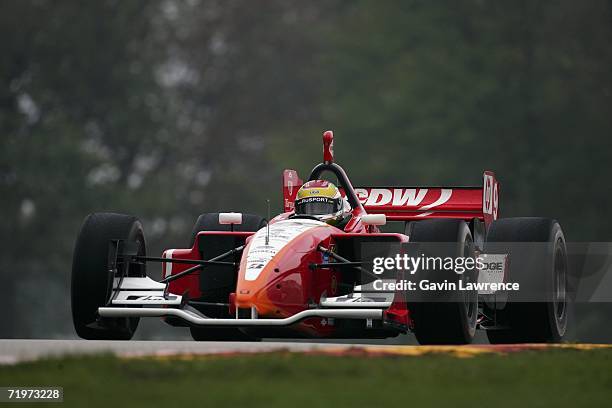 Justin Wilson driver of the RuSPORT during qualifications for the Champ Car World Series Grand Prix of Road America on September 22, 2006 at Road...