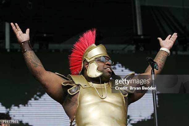 Singer Cee-Lo Green of The Gnarls Barkley collaboration performs onstage at the Virgin Festival by Virgin Mobile at Pimlico Race Course on September...