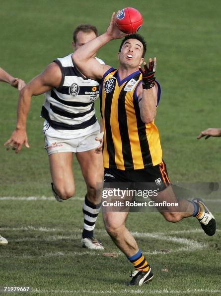 Guy Rigoni of the Zebras in action during the VFL Grand Final match ...