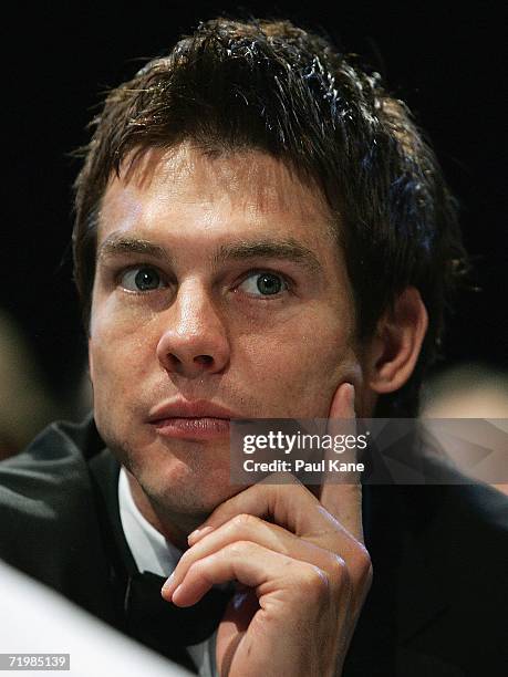 Ben Cousins of the West Coast Eagles looks on during the West Coast Eagles 2006 AFL Brownlow Medal Dinner at the Burswood Entertainment Complex...