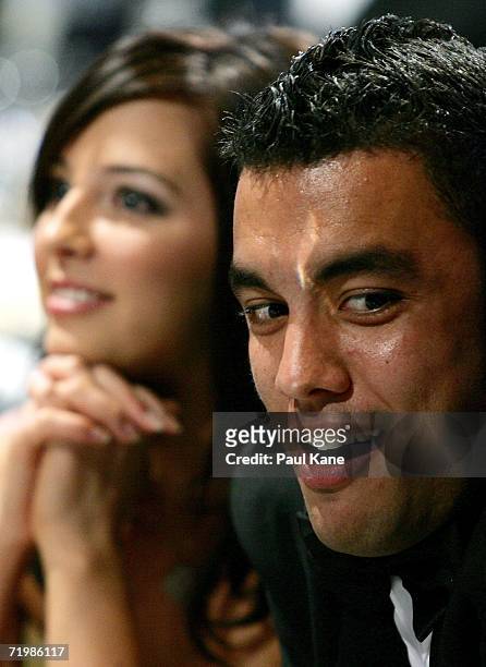 Daniel Kerr looks on during the final rounds of counting at the West Coast Eagles 2006 AFL Brownlow Medal Dinner at the Burswood Entertainment...