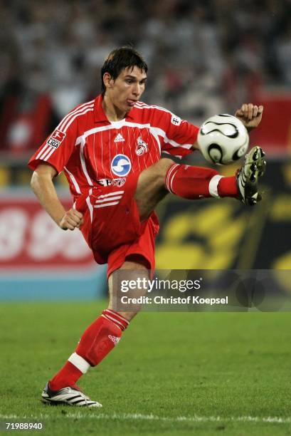 Patrick Helmes of Cologne runs with the ball during the Second Bundesliga match between 1.FC Cologne and Rot Weiss Essen at the RheinEnergie stadium...