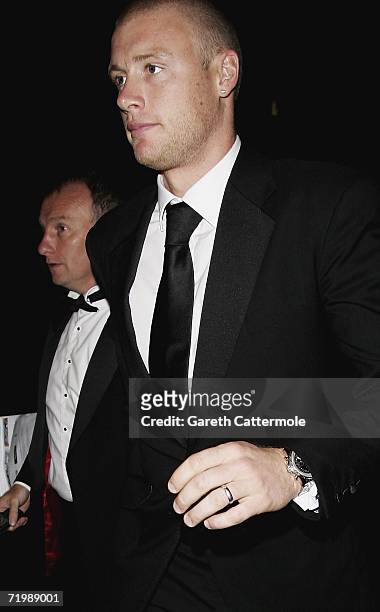 England captain, Andrew Flintoff arrives at the Professional Cricketers Association Awards Dinner held at The Royal Albert Hall on September 25, 2006...