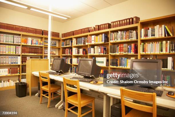 Computer Stations In Library High-Res Stock Photo - Getty Images