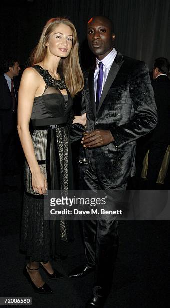 Ozwald and wife Guynel Boateng attend the Fortune Forum Summit, at Old Billingsgate Market on September 26, 2006 in London, England.