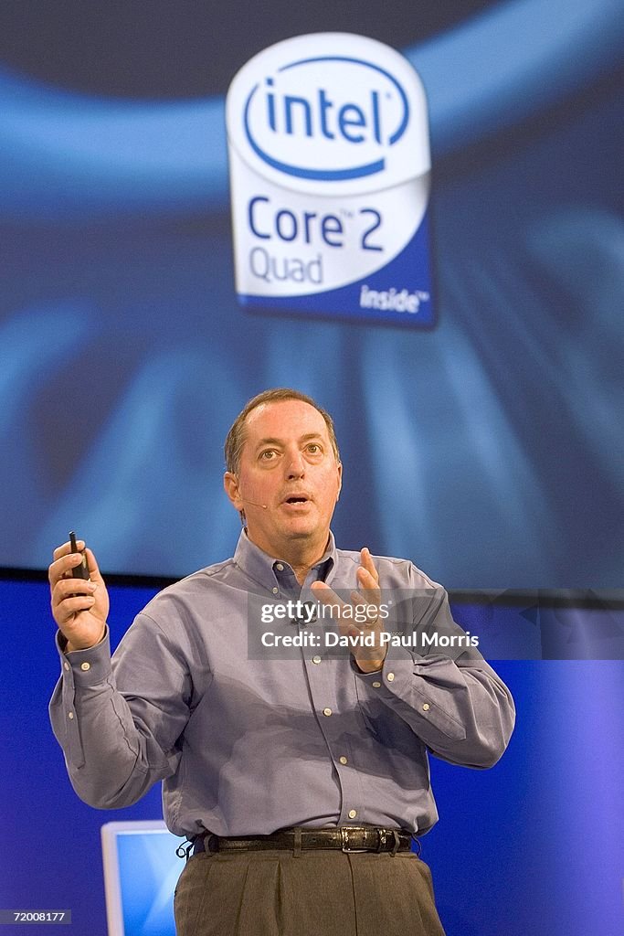 Intel Developer Forum Intel Corporation CEO Paul Otellini delivers his keynote speech as he ...