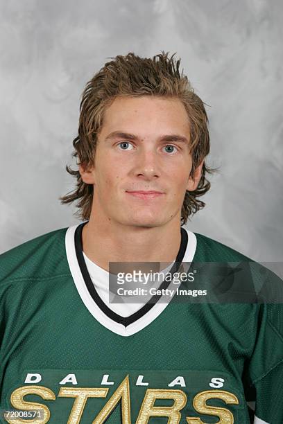 Loui Eriksson of the Dallas Stars poses for a portrait on September, 2006 at the Dr Pepper Star Center in Frisco, Texas.