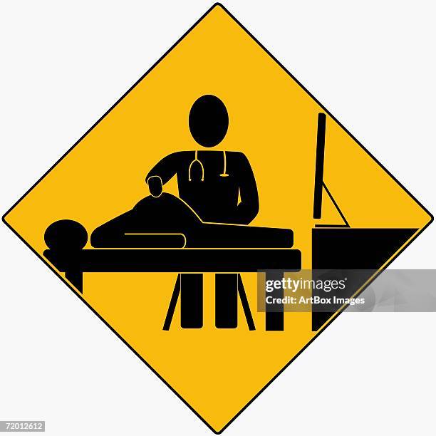 pregnant woman getting an ultrasound - people capability digital yellow stock-grafiken, -clipart, -cartoons und -symbole